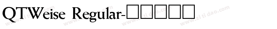 QTWeise Regular字体转换